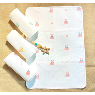 Tấm lót chống thấm sợi tre cho bé 4 lớp, thoáng khí, có thể giặt được 50x70cm