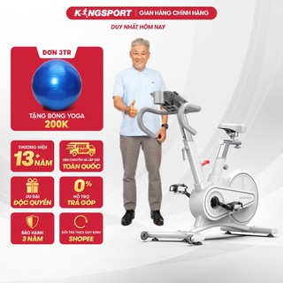Xe đạp tập thể dục tại nhà Kingsport BK-5814 tải trọng tối đa 120kg, truyền động curoa cho bước đạp nhẹ nhàng