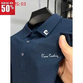 Áo polo PIE Cardin  nam trung niên cho người lớn tuổi vải cá sấu cotton sọc cao cấp ngắn tay sang trọng [HT10]