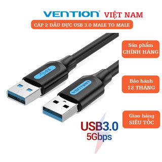 Cáp USB 3.0/ USB 2.0 male to male Vention, 2 đầu đực dài dùng kết nối PC, máy ảnh, webcam, TV box....