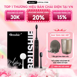 Bàn chải điện Brushie tích hợp máy rửa mặt, làm sạch 5 chế độ.  tần số rung 42000 lần, làm sạch mảng bám