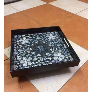 Khay sơn mài khảm trai, khảm trứng kích thước vuông 27cm, 29,5cm,32cm
