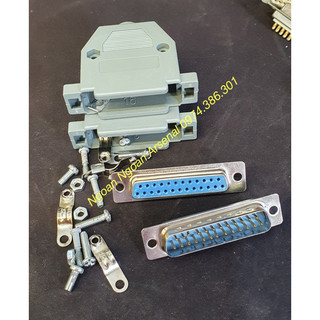Jack rắc Db 25 chân đực - cái hàn rời. Jack kèm vỏ và ốc. Báo giá 1 cái.