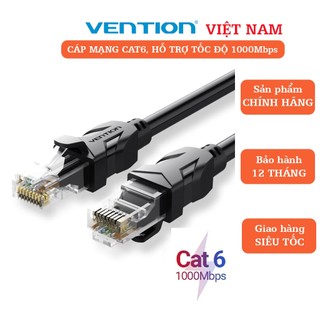 Dây cáp mạng CAT6 Vention đúc sẵn chất lượng cao, hỗ trợ 1Gbps , dài 1.5m-10m