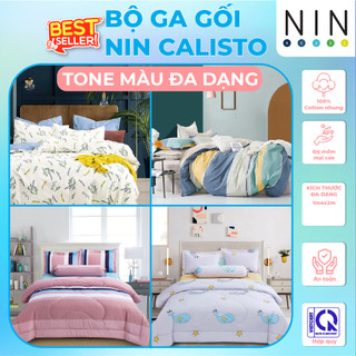  Bộ drap và áo gối 1m4x2m NIN Calisto nhiều màu, hoạ tiết (Không kèm mền)