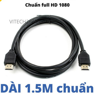 {FLASH SALE}Cáp 2 Đầu HDMI Chuẩn Full HD1080 Dài 1.5M-Có logo chữ HDMI in nổi trên đầu cáp phân biệt với dòng cáp rẻ