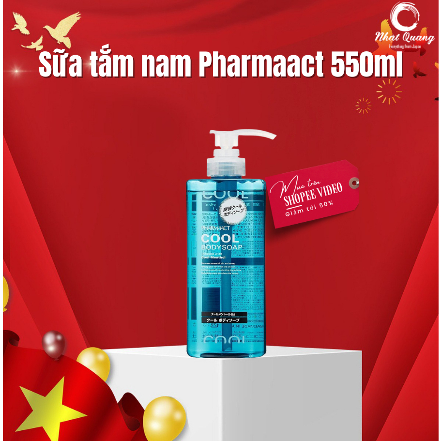 Sữa tắm nam Cool Body Soap Pharmaact 550ml - HÀNG NỘI ĐỊA NHẬT