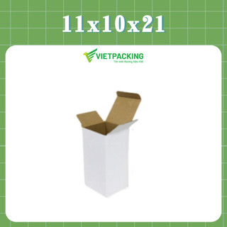 11x10x21 Combo 25 hộp carton nắp gài màu trắng đựng nến thiết kế tiện lợi, chuyên đựng quà tặng và phụ kiện