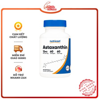 Nutricost Astaxanthin 12mg Viên Uống Chống Lão Hoá, Trẻ Hoá Cơ Thể