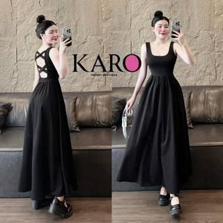 Đầm xoè mango dài đan lưng k4078 - CAROTSHOP