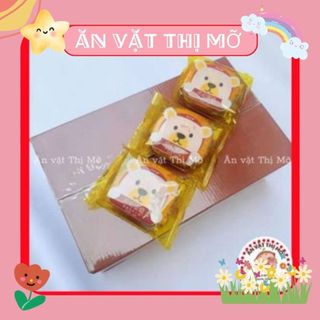 Thùng 30 cái bánh ruốc gấu chà bông đài loan , bánh gấu chà bông ruốc mặn date mới, đồ ăn vặt