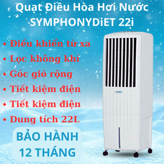 Quạt điều hòa hơi nước symphony model diet 22i, dung tích 22l,công suất 170w, góc gió rộng, lọc không khí tiết kiệm điện