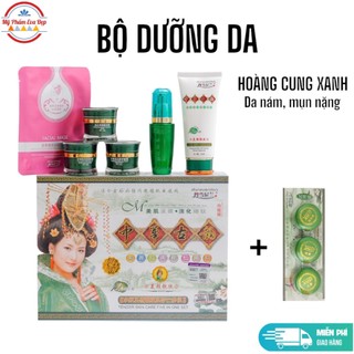 [Chính Hãng] Bộ Mỹ Phẩm Kem Hoàng Cung Xanh 5 Món Giúp Làm Mờ Nám Tàn Nhang, Giảm Mụn, Đều Màu Da