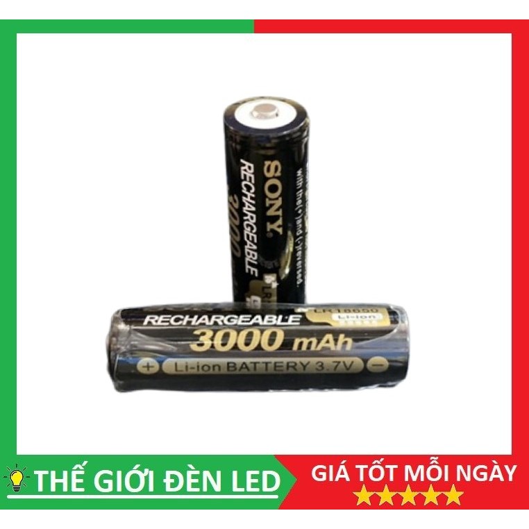 <Giá 1 viên> Pin sạc 18650 SONY ĐEN 3.7V dung lượng 3000mAh