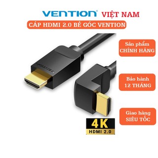 Dây cáp HDMI 2.0 Vention gập 90° vuông góc, dài 3m