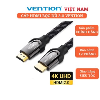 Cáp HDMI 2.0 Vention bọc lưới cao cấp hỗ trợ 3D, 4k tốc độ cao