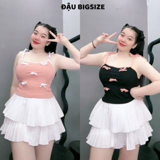Chân váy bigsize nữ dập ly 2 tầng chất cotton mềm mịn lưng thun co giãn phong cách - CVDL