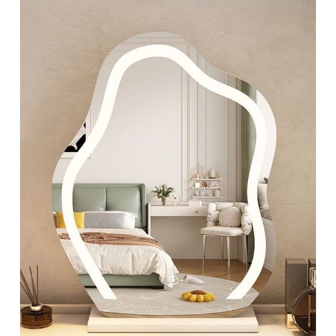 Gương Led Để Bàn Trang Điểm, Gương Mây Bàn Phấn Led Cảm Ứng Nhiều Màu Nhập Khẩu