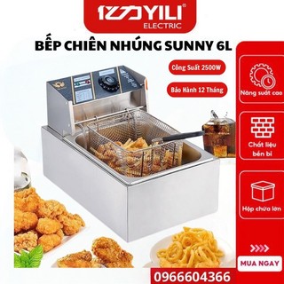 Bếp chiên nhúng điện seka sunny 6L, 12L inox cao cấp, chiên ngập dầu, bảo hành 12 tháng