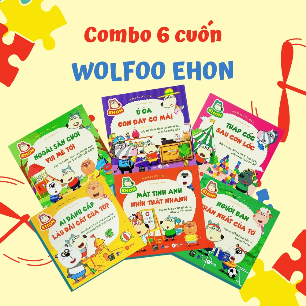 Sách - Combo 6 cuốn Wolfoo Ehon