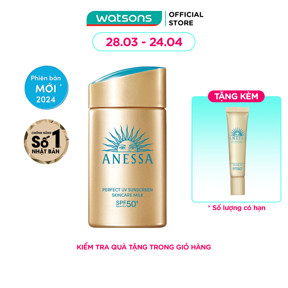 [Nhập COSAN41 giảm 45K đơn từ 450K] Sữa Chống Nắng Dưỡng Da Anessa Perfect UV SPF50+/PA++++ 60ml