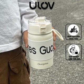 Cốc giữ nhiệt có quai xách, inox 304 chính hãng ULOV 350/550ml BNGNL05