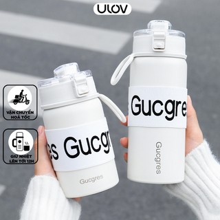 Bình giữ nhiệt có quai xách, inox 304 chính hãng ULOV 350/550ml BNGNL05