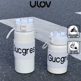 Bình nước giữ nhiệt có quai xách, inox 304 chính hãng ULOV 350/550ml BNGNL05
