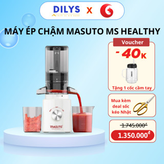 Máy Ép Chậm Masuto Masuto Ms healthy Ép Trái Cây Nguyên Quả Kiệt Bã Dung Tích 0,6L Làm Kem Nước Ép Bảo Hành 12 tháng
