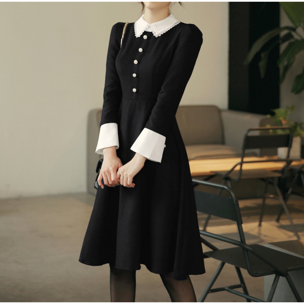 ĐẦM T3D LACE COLLAR A LINE