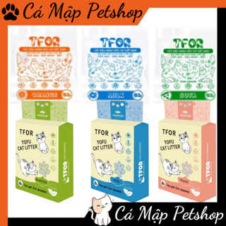 Cát đậu nành TFOR, Cát vệ sinh cho mèo hữu cơ xuất xứ Việt Nam xả được trong bồn cầu Túi 6L