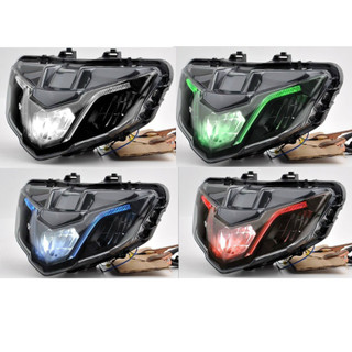 Đèn pha led, chóa đèn led 2 tầng y15zr malaysia cho yamaha exciter 150 đời 2019 - 2021