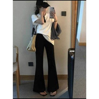 Quần thun nữ ống loe lưng cao dáng dài , quần legging ống loe nữ hack dáng chất liệu thun umi co giãn