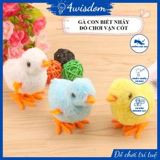 Đồ chơi gà con vặn cót dễ thương cho bé 4wisdom, đồ chơi dây cót gà con biết nhảy vui nhộn