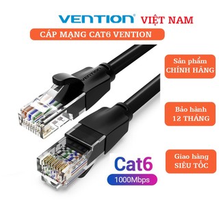 Dây cáp mạng cat 6 đúc sẵn 2 đầu vention dài 20m-25m-30m hỗ trợ tốc độ 1000bmps - hàng chính hãng