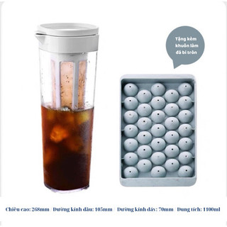 Bình ủ cà phê lạnh cold brew, trà, trái cây