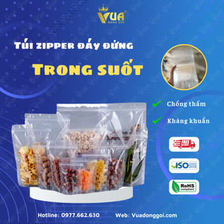 1kg túi zipper đáy đứng, túi zip đựng thực phẩm trong suốt , giá tốt tại xưởng