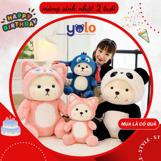 Gấu bông Lena chính hãng cao cấp.thú nhồi bông lena cosplay cáo, gấu trúc, stich. gấu dâu(CÓ GÓI QUÀ)