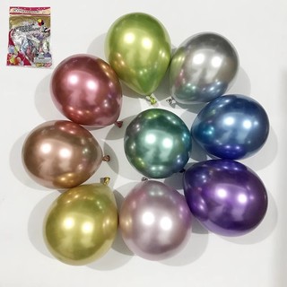 Set 50 quả bóng siêu nhũ mạ Chrome 10"