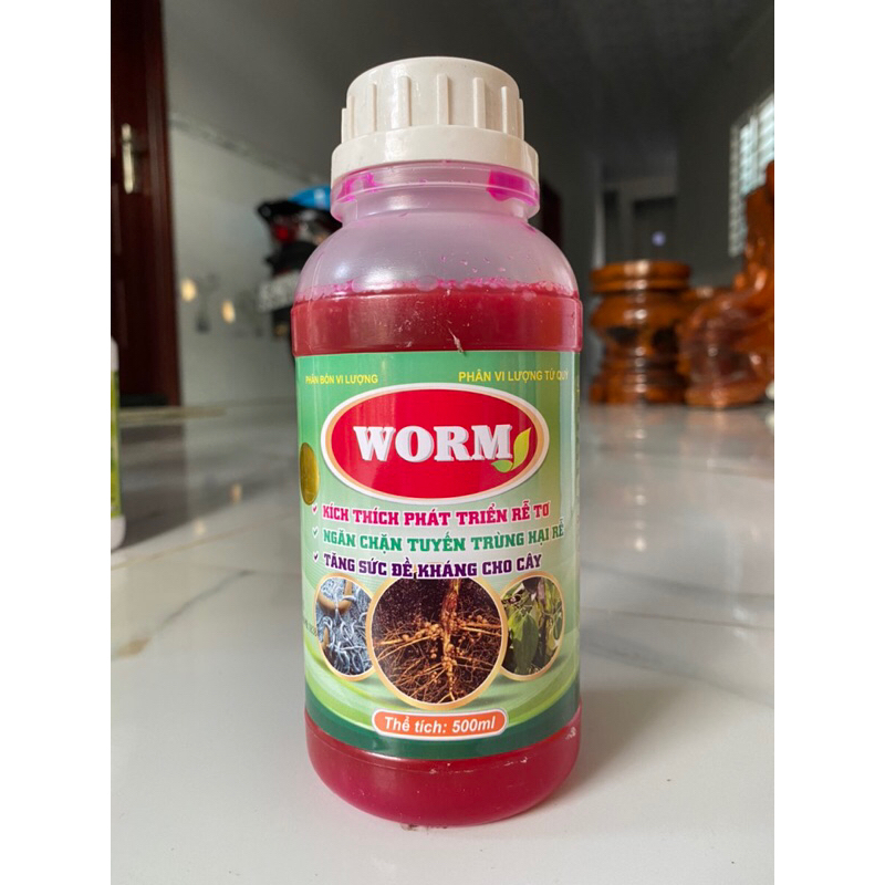 Phân Bón WORM TUYẾN TRÙNG RỄ ( Chai 500ml )