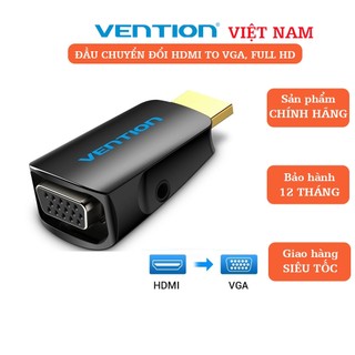 Đầu chuyển đổi HDMI to VGA có hỗ trợ cổng Audio VENTION