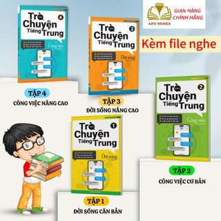 Sách Trò Chuyện Tiếng Trung Tập 1+2+3+4 (có kèm file nghe)