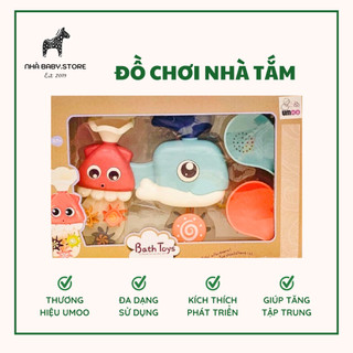 Đồ chơi cá heo nhà tắm Ummo - Đồ chơi vòi hoa sen - Đồ chơi nhà tắm hoa sen Ummo