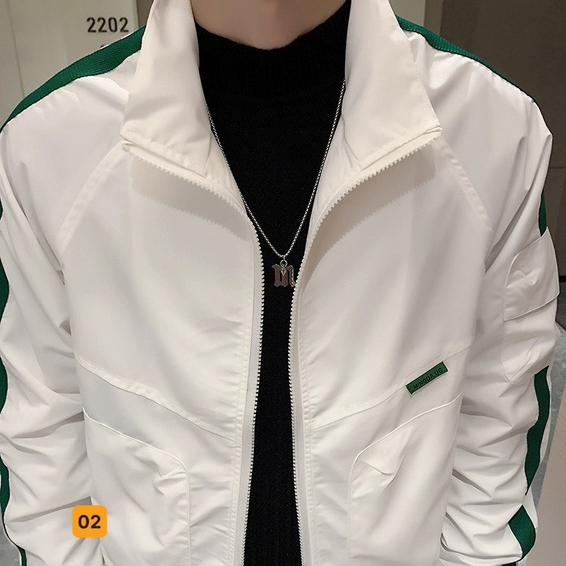 ÁO KHOÁC DÙ NAM NỮ 2 LỚP KHÔNG NÓN CHẠY SỌC CÁNH TAY SIÊU ĐẸP