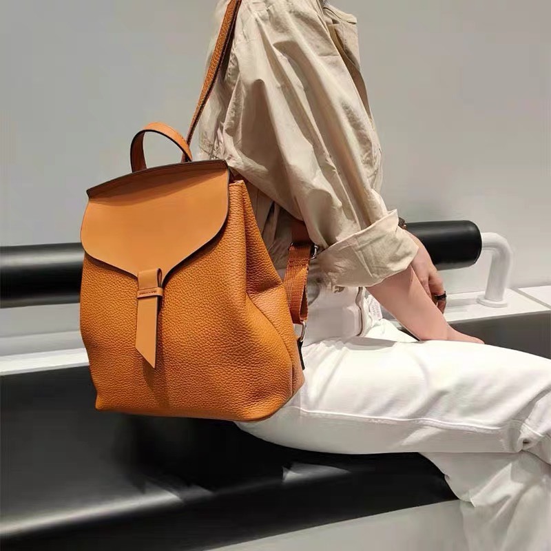 Balo nữ da bò da thật - Balo thật form đứng dáng sang xịn BMV0325