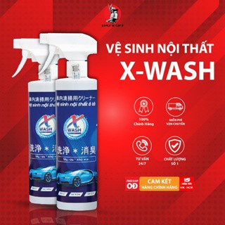 Chai Xịt Vệ Sinh Nội Thất ÔTô Xwash Ghế Da, Vải Nỉ, vệ sinh sofa,làm sạch và khử mùi nội thất 500ml