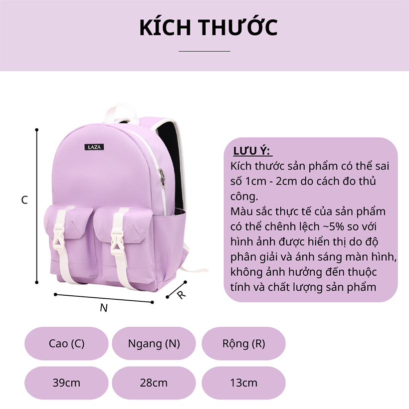 Balo nữ thời trang Vernaz Backpack 656 - Thiết kế tối ưu nhiều ngăn - Chính hãng phân phối