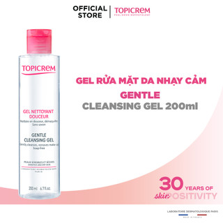 TOPICREM Sữa rửa mặt dạng gel dành cho da khô và nhạy cảm Gentle Cleansing Gel 200ml