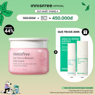 Gel dưỡng ẩm sáng da từ hoa anh đào đảo Jeju innisfree Cherry Blossom Jelly Cream 50ml