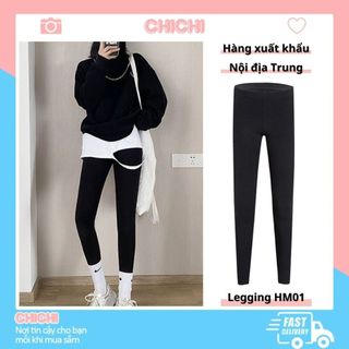 QUẦN LEGGING HffM CAO CẤP HM01 ChiChi Hàng XUẤT KHẨU chất thun cotton dày dặn mềm mịn thoáng mát